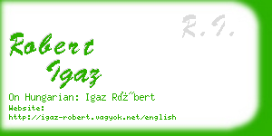 robert igaz business card